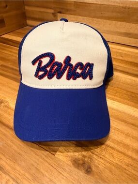 Blue and White 'Barça' Trucker Hat